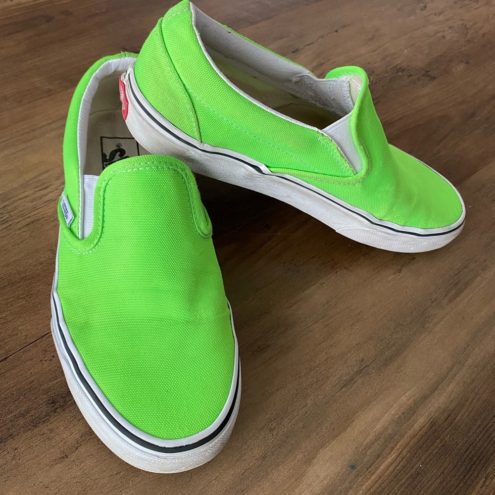 Lime Green Slip On Vans